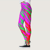Spuitverf rood roze groen leggings (Links)