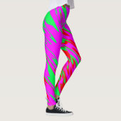 Spuitverf rood roze groen leggings (Rechts)