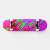 Spuitverf rood roze groen persoonlijk skateboard (Horizontaal)