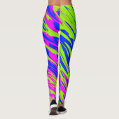 Spuitverf Roze Limoen Blauw Leggings (Achterkant)