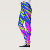 Spuitverf Roze Limoen Blauw Leggings (Links)