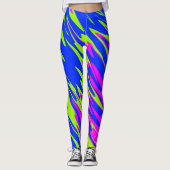 Spuitverf Roze Limoen Blauw Leggings (Voorkant)