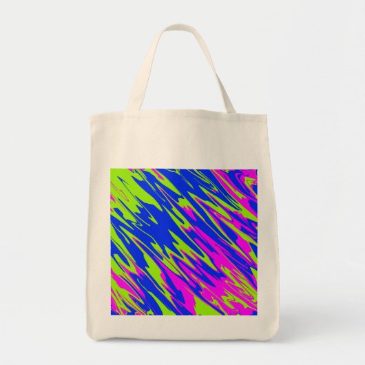 Spuitverf Roze Limoen Blauw Tote Bag (Voorkant)