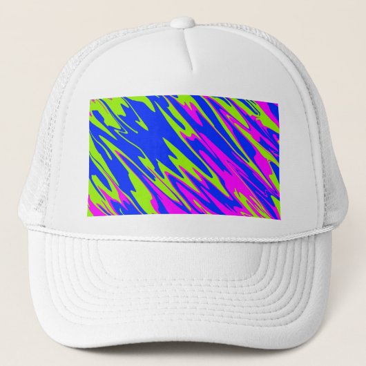 Spuitverf Roze Limoen Blauw Trucker Pet (Voorkant)