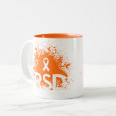 Spuitverf RSD-lint en -hartontwerp Tweekleurige Koffiemok (Voorkant links)