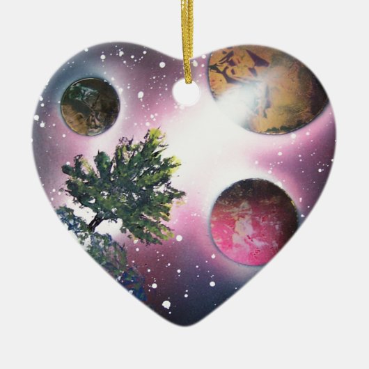 Spuitverf Ruimte-landschapsverf Keramisch Ornament (Voorkant)