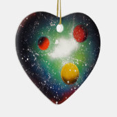 Spuitverf ruimteverf verven keramisch ornament (Rechts)