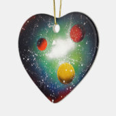 Spuitverf ruimteverf verven keramisch ornament (Links)