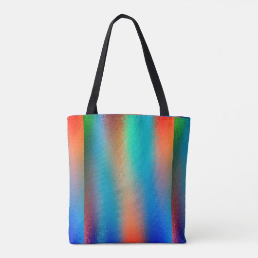 Spuitverf Sinaasappel en blauwe Canvas tas (Achterkant)