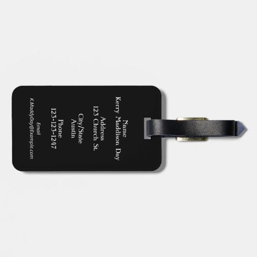 Spuitverf Spat Effect Bagage Label (Achterkant horizontaal)