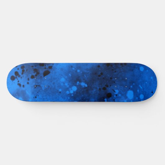 Spuitverf Splatter Effect Blue Skateboard (Horizontaal)