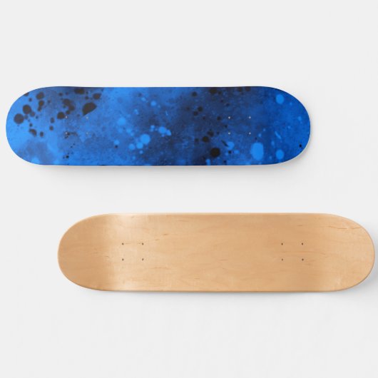 Spuitverf Splatter Effect Blue Skateboard (Horizontaal)