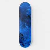 Spuitverf Splatter Effect Blue Skateboard (Voorkant)