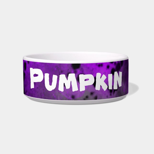 Spuitverf Splatter-effect Keramisch plaatje Voerbakje (Voorkant)