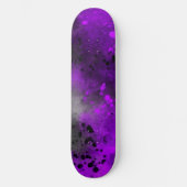 Spuitverf Splatter Effect Paars Skateboard (Voorkant)