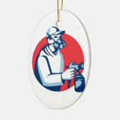 Spuitverf Verf Pistool Retro verf Keramisch Ornament (Links)