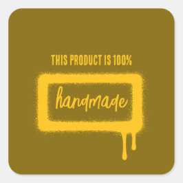 Spuitverf Vierkante Sticker