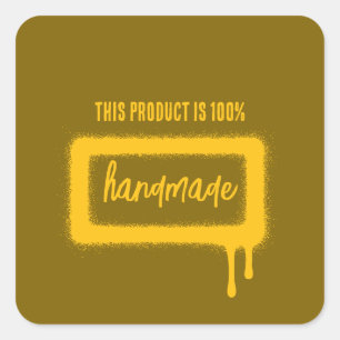 Spuitverf Vierkante Sticker