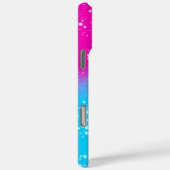 Spuitverf Zwart Roze en Blauwe Naam Case-Mate iPhone Case (Achterkant / Rechts)