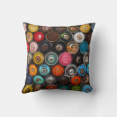 Spuitverfblikjes, graffiti, kussen (Achterkant)