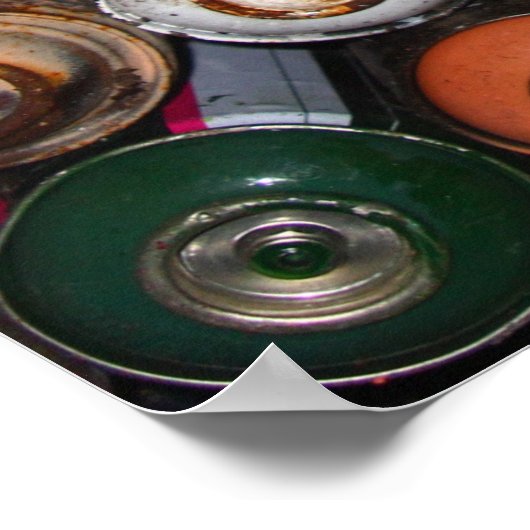 Spuitverfblikjes, graffiti poster (Hoek)