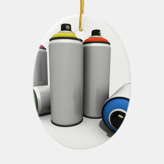 Spuitverfblikjes Keramisch Ornament (Voorkant)