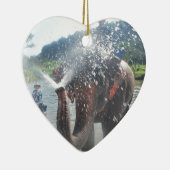 Spuitwater voor olifanten keramisch ornament (Rechts)