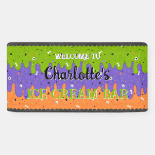 Spuitwerk en Halloween ijs Spandoek