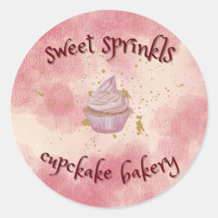 Spuitwerk Kleurrijke Bakkerij Desserts Catering Ba Ronde Sticker