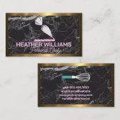 Spuitzak | Icing Frosting | Marmer | Goud Metaal Visitekaartje (Voorkant / Achterkant)