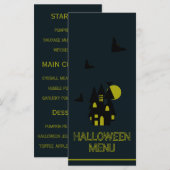 Spukhuis, Halloween Menu (Voorkant / Achterkant)