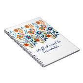 Spullen die ik moet onthouden Retro Floral Notitieboek (Rechterzijde)