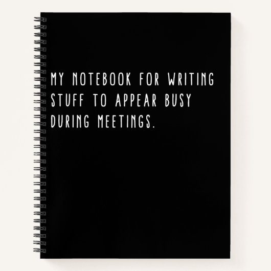 Spullen om bezig te lijken tijdens grappige werkve notitieboek (Voorkant)