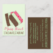 Spumoni Gelato Ice Cream Italy Restaurant Food Visitekaartje (Voorkant / Achterkant)