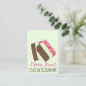 Spumoni Gelato Ice Cream Italy Restaurant Food Visitekaartje (Staand voorkant)