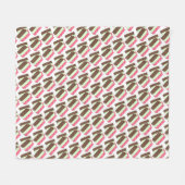 Spumoni Italiaans Gelato Ice Cream Dessert Spumone Fleece Deken (Voorkant (Horizontaal))