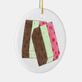 Spumoni Italiaans Gelato Ice Cream Dessert Spumone Keramisch Ornament (Rechts)