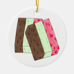 Spumoni Italiaans Gelato Ice Cream Dessert Spumone Keramisch Ornament