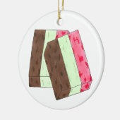 Spumoni Italiaans Gelato Ice Cream Dessert Spumone Keramisch Ornament (Links)