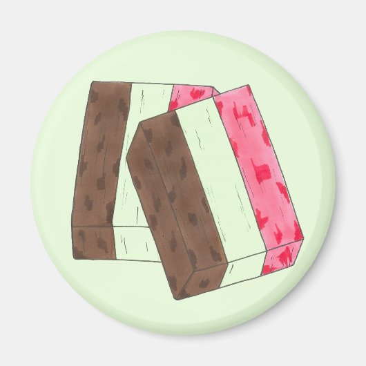 Spumoni Italiaans Gelato Ice Cream Dessert Spumone Magneet (Voorkant)