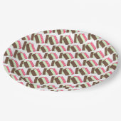 Spumoni Italiaans Gelato Ice Cream Dessert Spumone Papieren Bordje (Gekanteld)