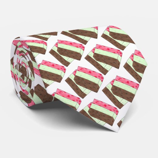 Spumoni Italiaans Gelato Ice Cream Dessert Spumone Stropdas (Opgerold)