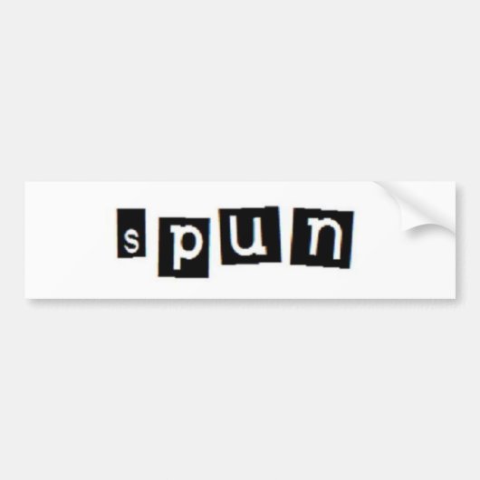 SPUN block logo bumper sticker (Voorkant)