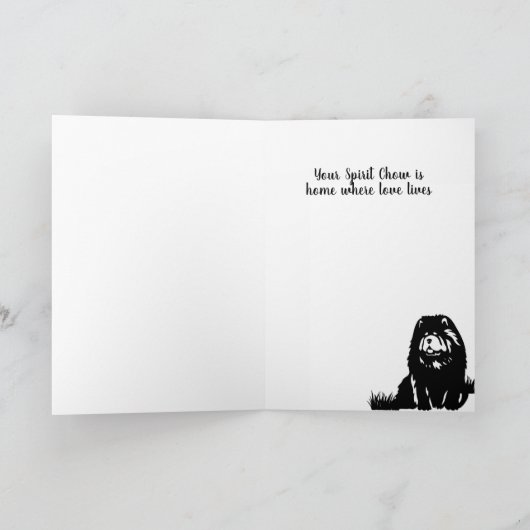 SPUN FROM LIGHT Chow memorial Kaart (Binnen)