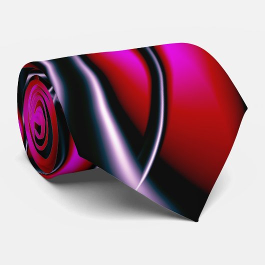 Spun Silver Fine Abstract Fractal Art Stropdas (Opgerold)