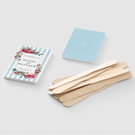 Spun Sugar Blue Wedding Invitation Handwaaier (Niet-gemonteerd)