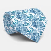 Spun Sugar & Skydiver Blue Wedding Keepomwille Nec Stropdas (Opgerold)