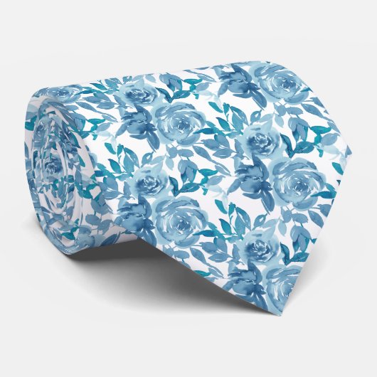 Spun Sugar & Skydiver Blue Wedding Keepomwille Nec Stropdas (Opgerold)
