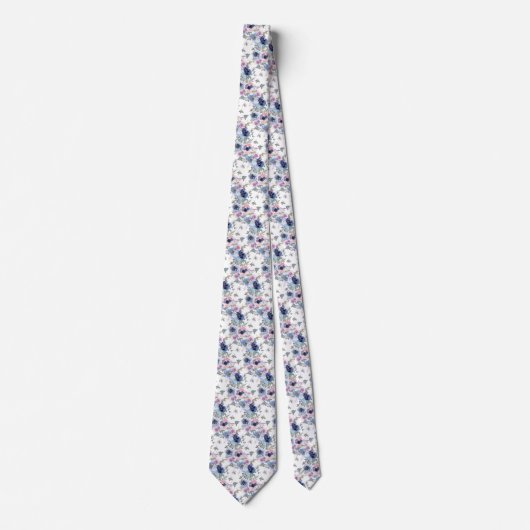 Spun Sugar & Skydiver Blue Wedding Keepomwille Nec Stropdas (Voorkant)