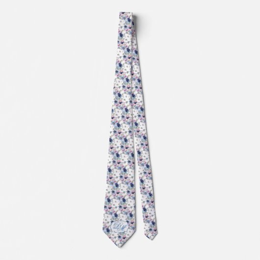 Spun Sugar & Skydiver Blue Wedding Keepomwille Nec Stropdas (Voorkant)